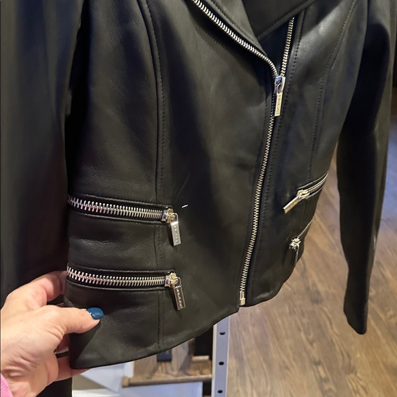 Michael, Michael Kors Black Genuine Lamb Leather Jacket - Like New! - Picture 3 of 13
